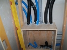 Closet panel with pull cables