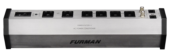 Furman PST-6 15A AC Strip 6 Outlets, 8 Ft Cord, UL1449 Standard Surge Protection
