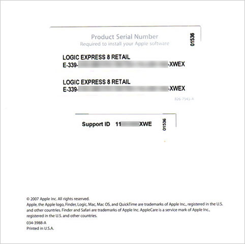 Logic Express 7 Serial Number Mac