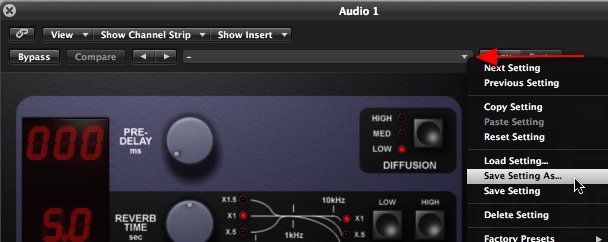 Logic Pro/Express: Reset Setting menu option may not work with Audio Unit plug-ins
