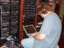 David configuring the machine room 