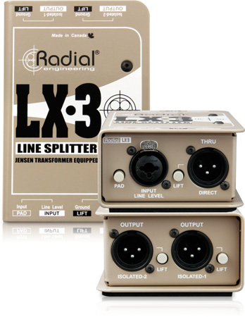 Radial LX-3 Passive Line Splitter and Attenuator